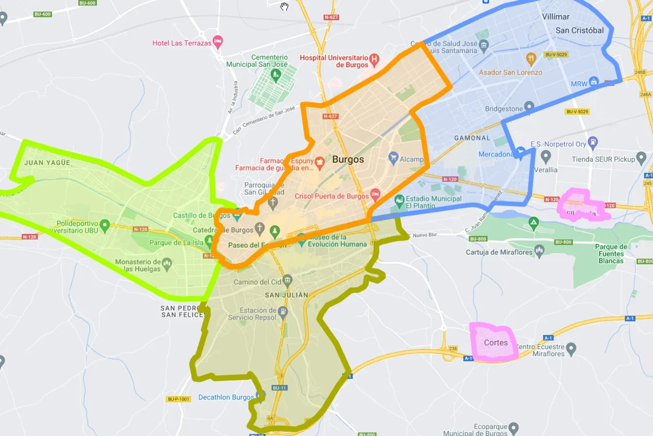 Elige Zona en Burgos
